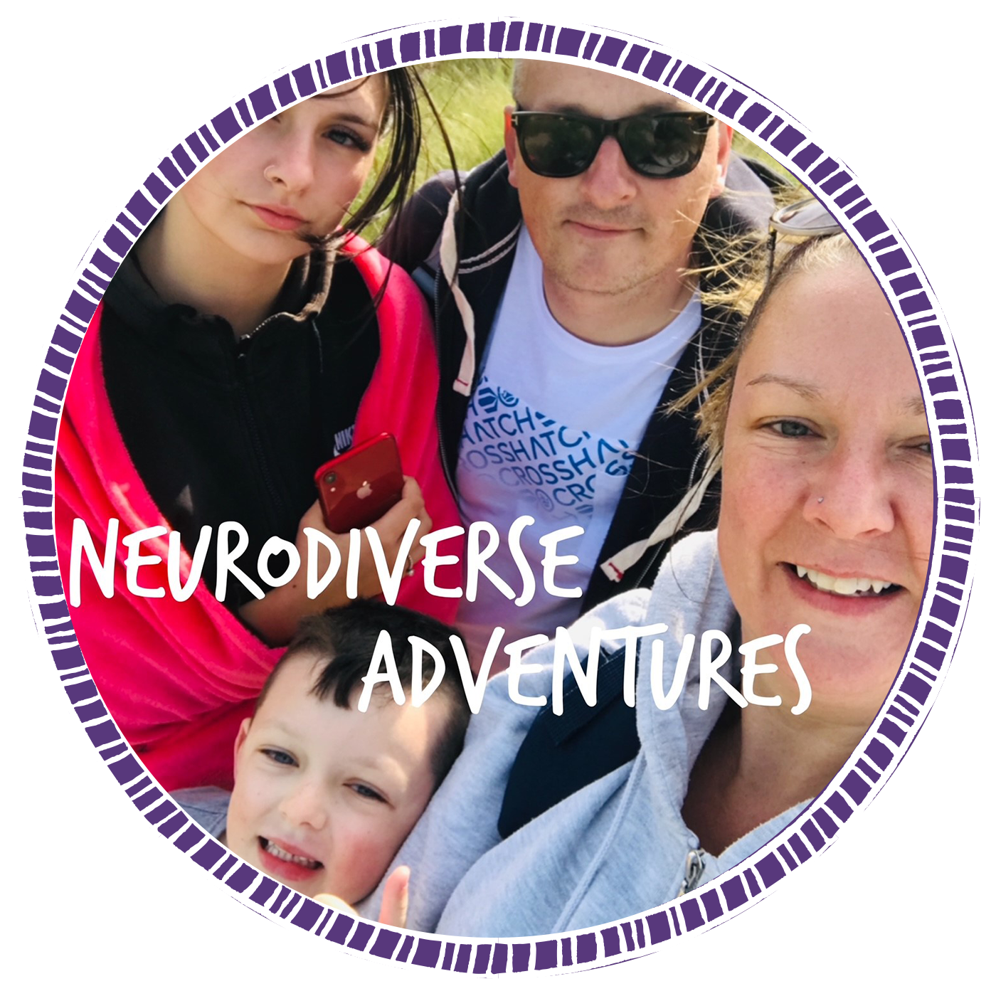BAPs awards Newcomer Finalist - Image of Amanda and her family, the mum behind Neurodiverse Adventures. 