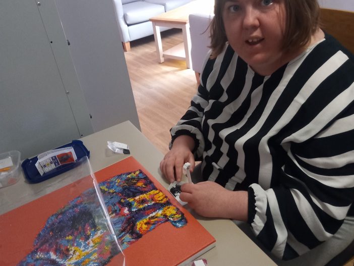 Charlotte discovers her passion for diamond art!