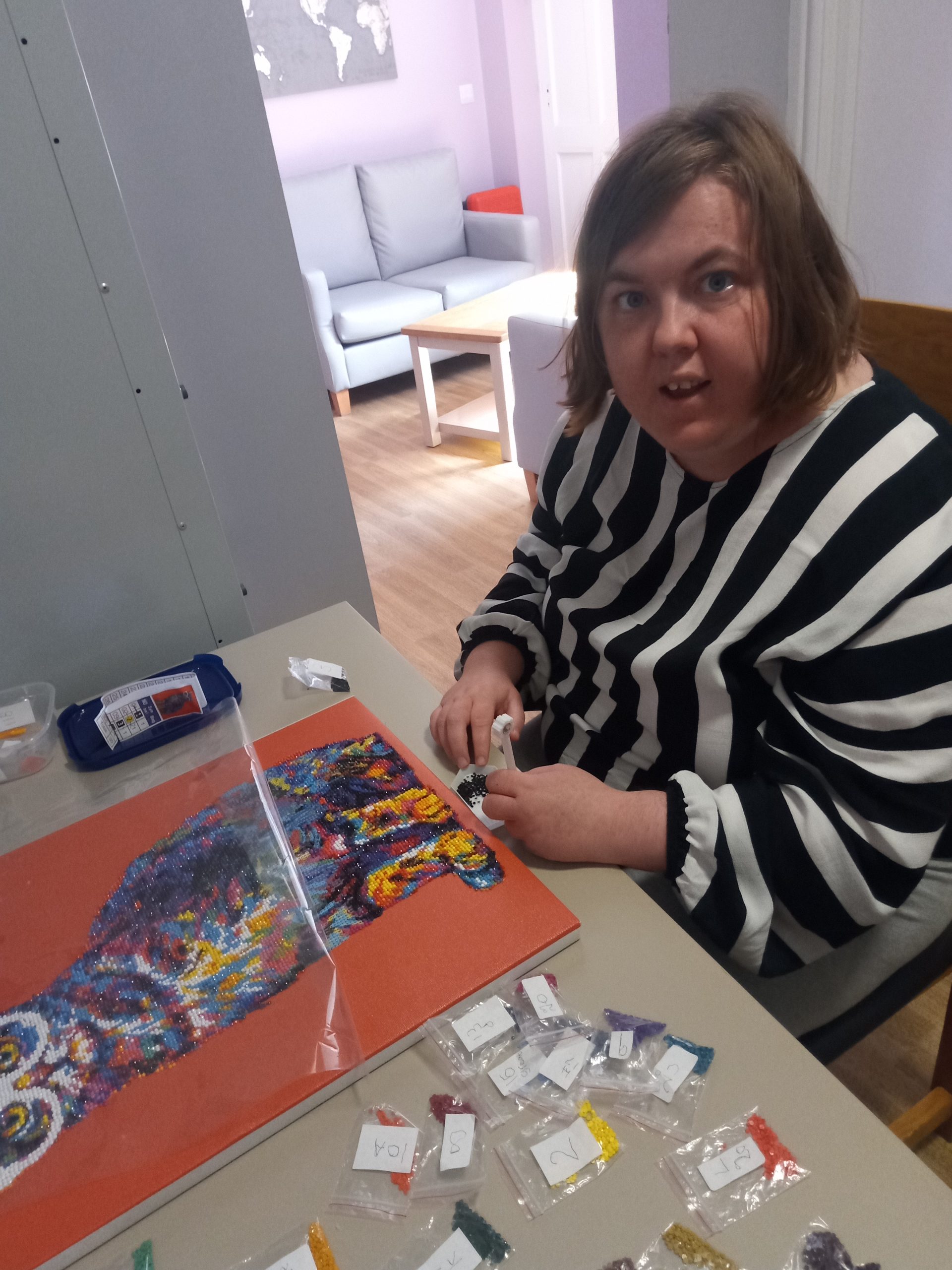 Charlotte discovers her passion for diamond art!