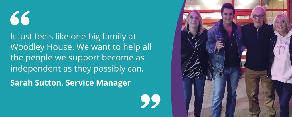 Sarah quote - image of Paul with his support team.