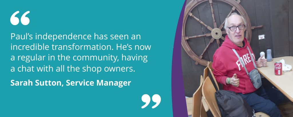 Sarah quote with picture of Paul.