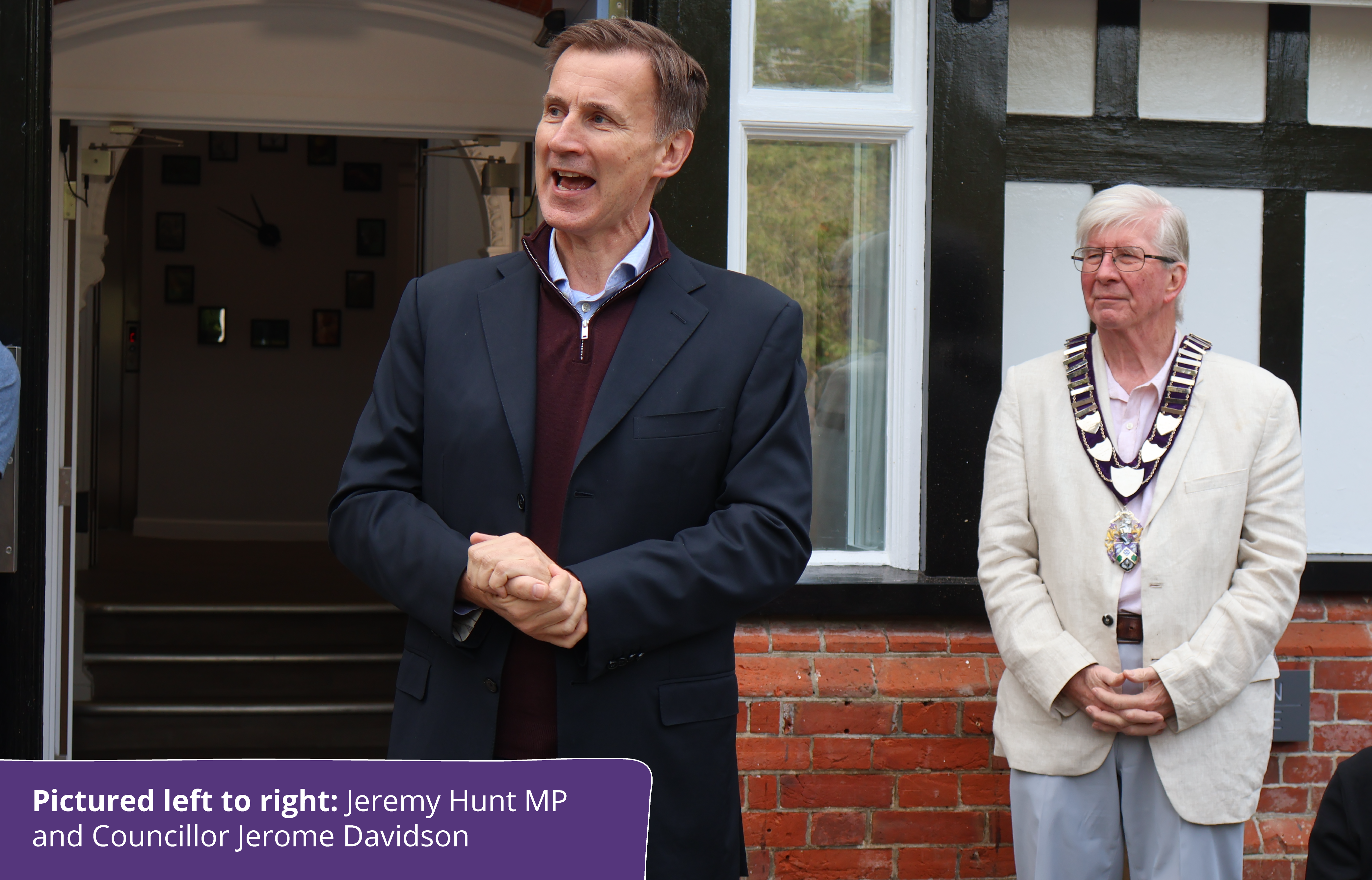 Jeremy Hunt MP and Councillor Jerome Davidson.