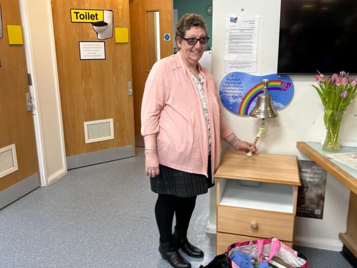 Ringing the bell marked the end of Tammy’s breast cancer journey!